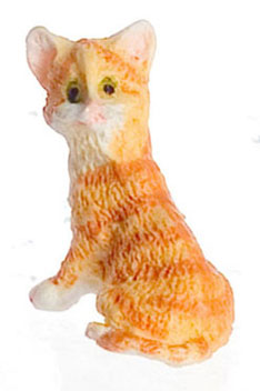 Dollhouse Miniature Kitten, Orange